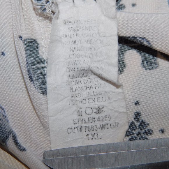 Moa USA Womens X1 ( 1XL ) Cream Black Elephant Print A Line Tank boho Dress - Picture 4 of 8